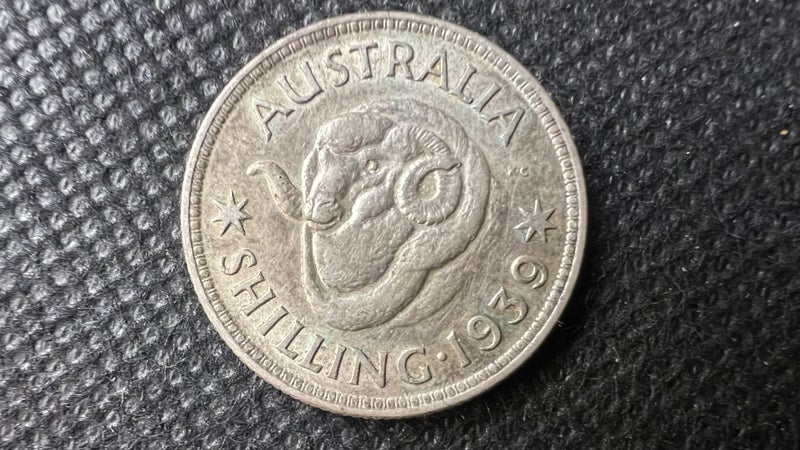 1939 Australia Shilling – George VI Ram's Head Silver Coin - Lot E487 Carousel 1