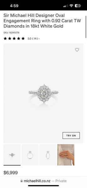 DIAMOND RING 18kt Oval Halo Engagement Ring62865828176770114