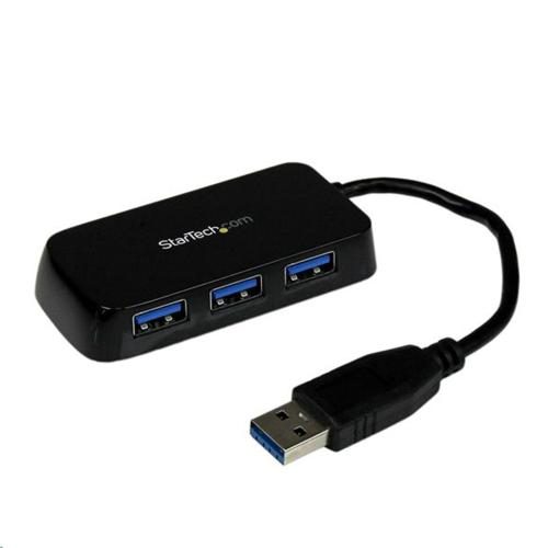 StarTech.com Portable 4 Port Mini USB 3.0 Hub - Black [ST4300MINU3B] Carousel 1