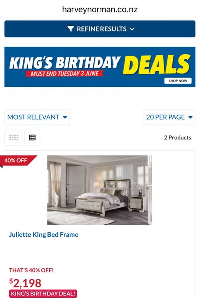 King Bed Frame- Juliette By Harvey Norman Carousel 11
