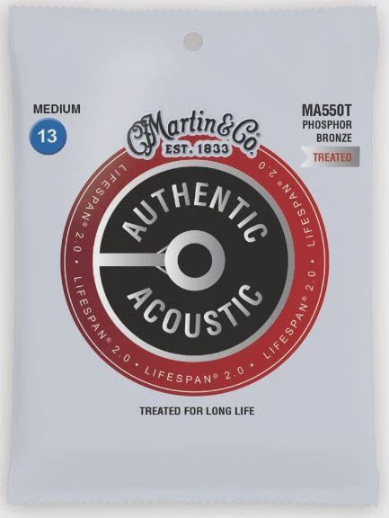 Martin - Authentic Acoustic Treated Phosphor Bronze Guitar Strings - 13/56 Carousel 1