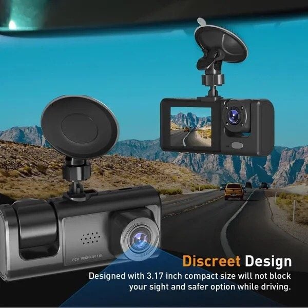 WiFi Dash Cam – 3 Cameras (Front / Inside / Rear) – Loop Recording Carousel 2
