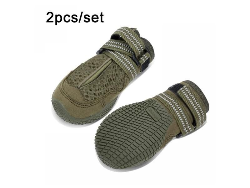 TRUELOVE Pet Shoes Waterproof Anti-slip For Puppy Large Dog ArmyGreen Carousel 1