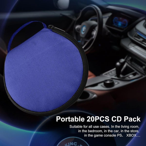 20 Capacity CD DVD Case Holder Portable Wallet Storage Organizer Carousel 2