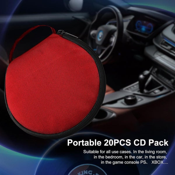20 Capacity CD DVD Case Holder Portable Wallet Storage Organizer Carousel 2