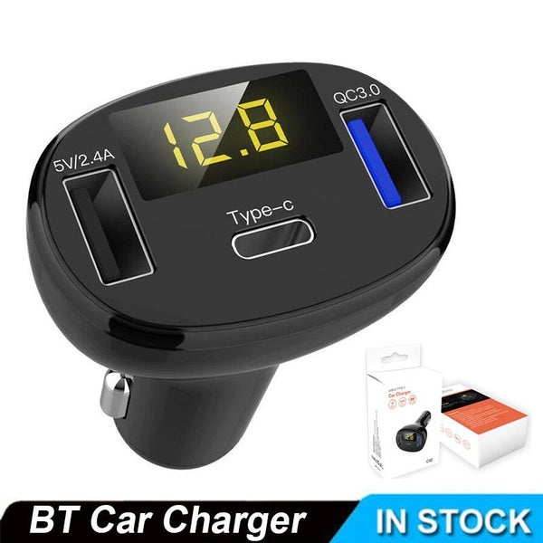 Car FM Bluetooth Transmitter – MP3 Player, Hands-Free Call, Dual USB Charger Carousel 1