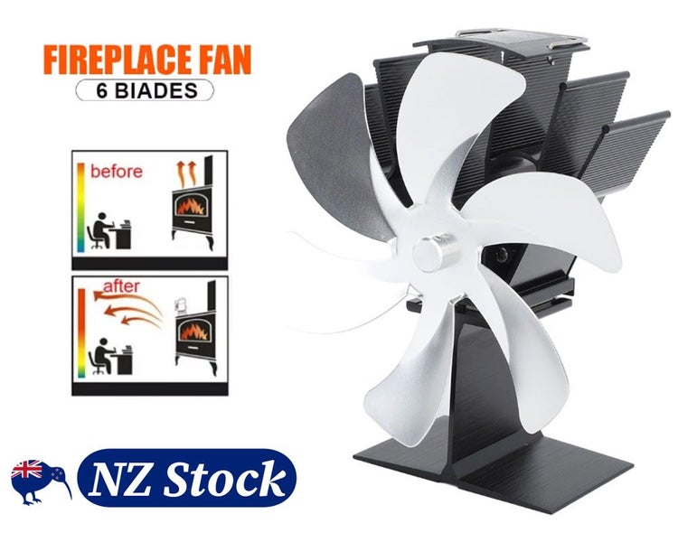 New Heat Powered Silent Fireplace Stove Fan Afterpay Carousel 1