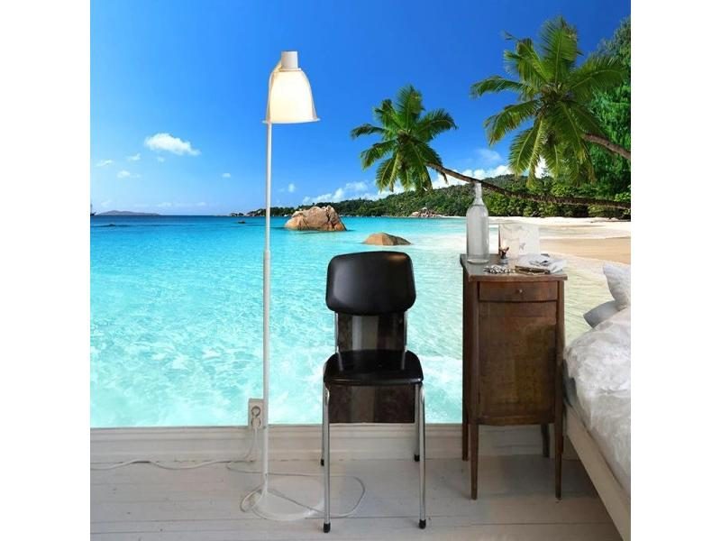 Custom 3D Photo Wallpaper Seascape Beach Palm For Living/Bedroom Background Carousel 1