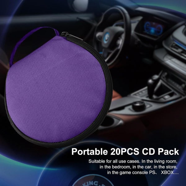20 Capacity CD DVD Case Holder Portable Wallet Storage Organizer Carousel 2