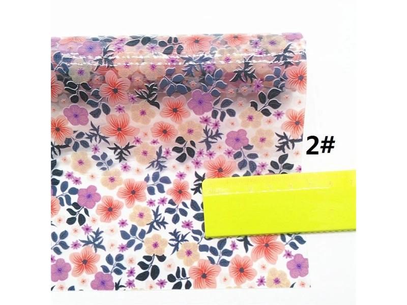 Spring Flowers Printed Jelly Leather Transparent See Through TPU Printed Sheets Carousel 1