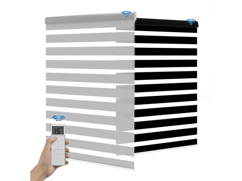 Light Filtering Motorized Zebra Blinds Custom Made Manual Window Roller Blinds Carousel 2