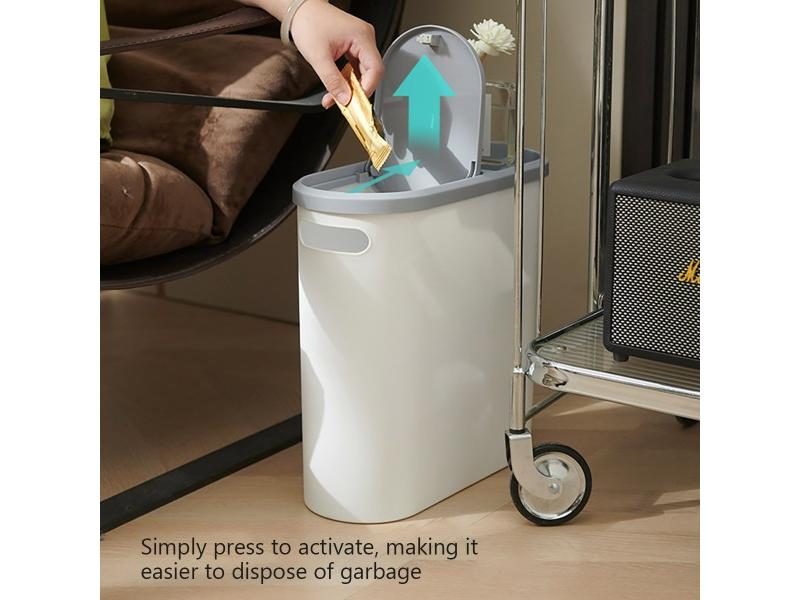 Home Trash Can With Lid Large Capacity Bathroom Garbage Bin Room Creative Press Carousel 1