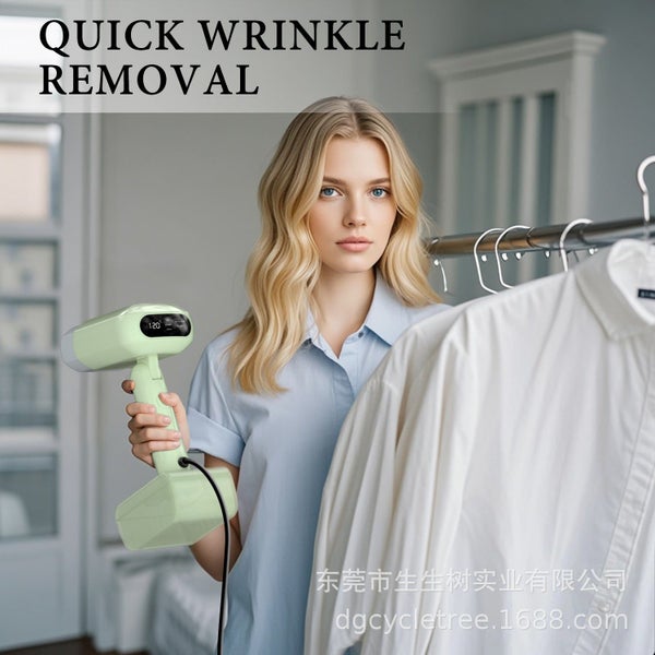 Handheld Electric Ironing Steamer Green 1800W Carousel 7