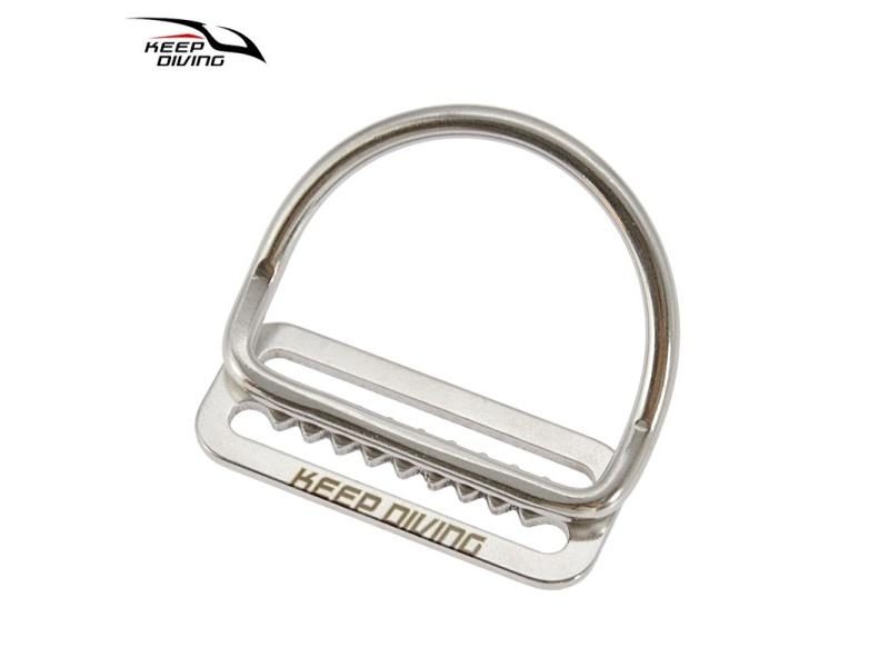 316 Stainless Steel Scuba Diving Belt Webbing Strap Keeper With D-ring Buckle Carousel 1