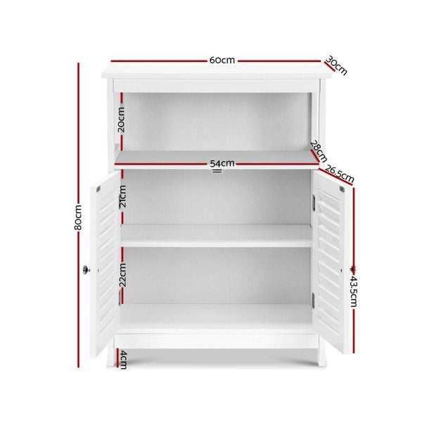 Artiss Buffet Sideboard Cabinet Kitchen Bathroom Storage Cupboard Hallway White Carousel 2