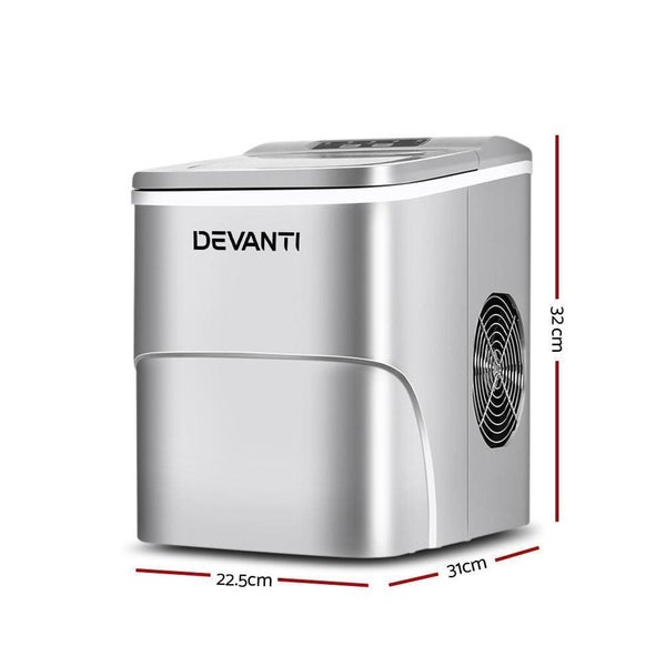 Devanti Portable Ice Cube Maker - Silver Carousel 2