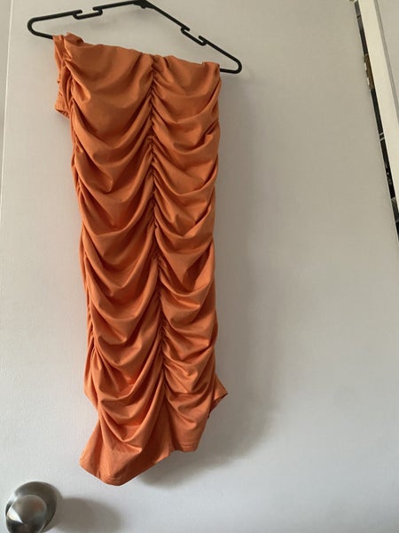 orange ruched skirt Carousel 1
