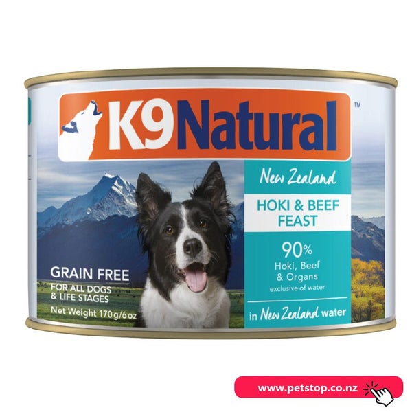 K9 Natural Hoki and Beef Feast Wet Dog Food 170g Carousel 1