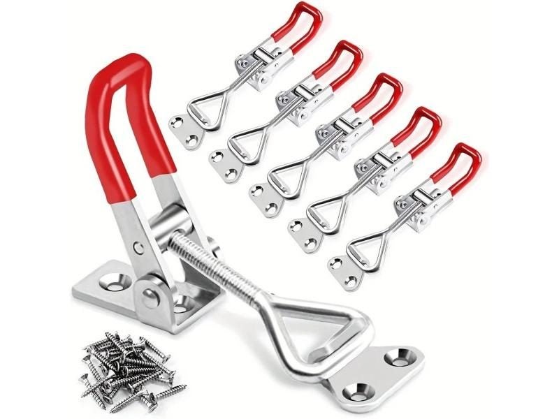 2/5pcs Adjustable Toggle Clamp Latch Heavy Duty Toggle Latches Holding Capacity Carousel 1