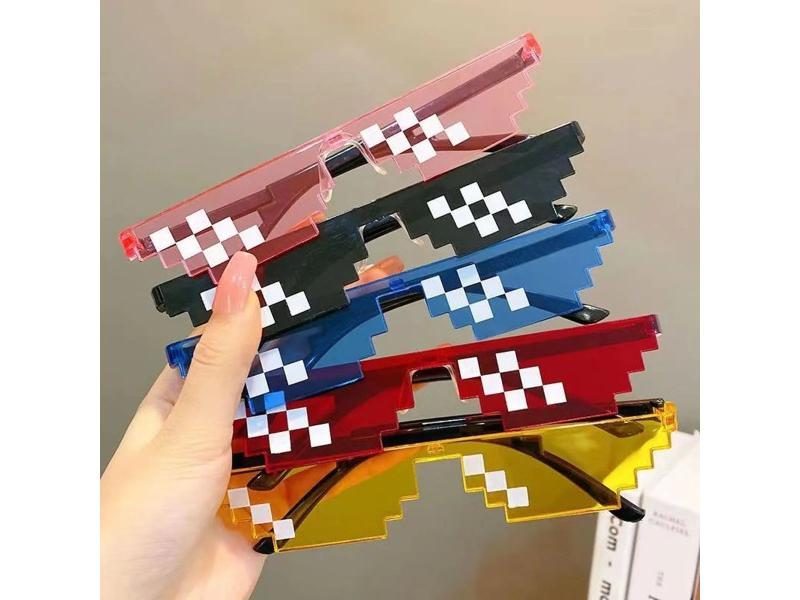 5Pcs NEW Mosaic Sunglasses Trick Toy Thug Life Glasses Deal With It Glasses Carousel 1