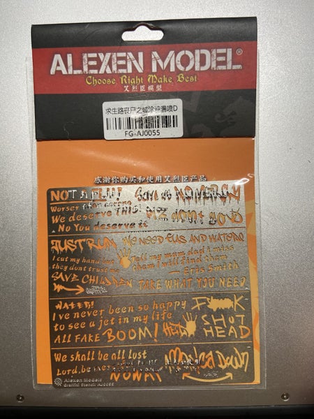 Alexen AJ0055 Model Scene Street Wall Graffiti Theme Icon Stencil Carousel 1