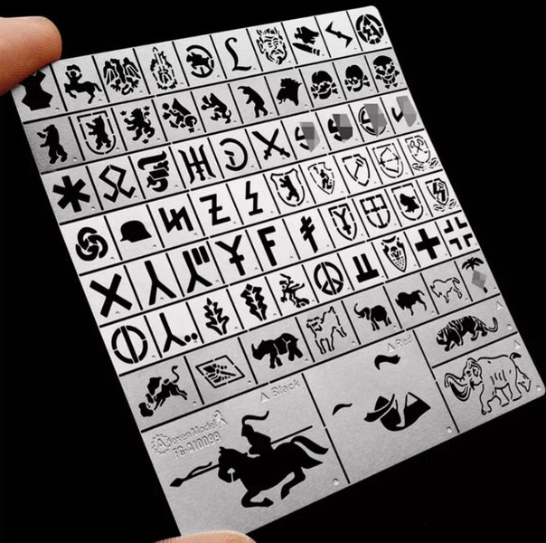 AJ0099 Leakage Spray Stencil Template Tool For King Tiger Heavy Tank Model 1/35 Carousel 1