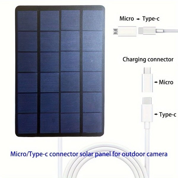 4W Solar Panel Kit for Eufy Arlo Wyze Swann Reolink Ring Blink 3672501 Carousel 7