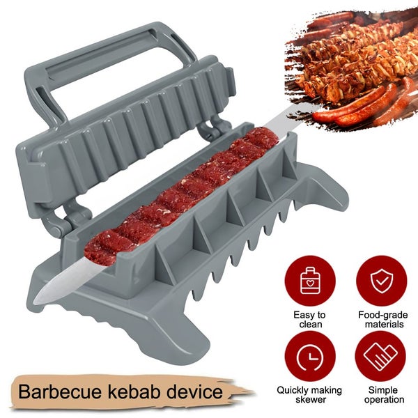 Single Row Kebab Maker BBQ Meat Skewer Mould Machine Reusable Plastic Carousel 2