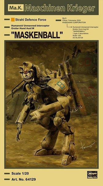 Maskenball Humanoid Unmanned Interceptor Groser Hund Ausf.M Hasegawa 64129 1:20 Carousel 1