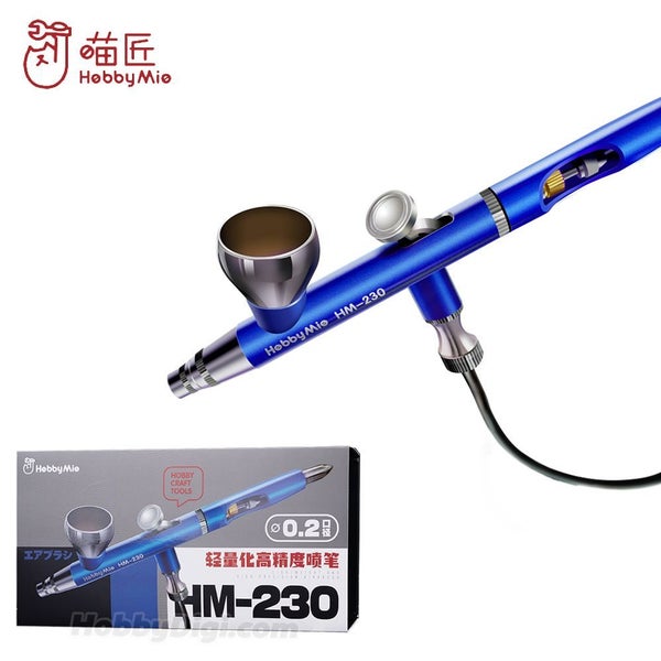 Hobby Mio HM-230 0.2mm Lightweight And High Precision Double-Action Airbrush Carousel 1