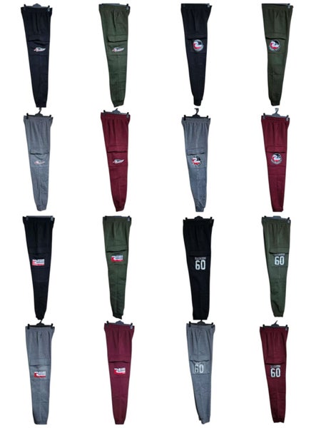 Mens Comfort Cotton Pants with Side Pockets S to 4XL (4 colours and patterns) Carousel 1
