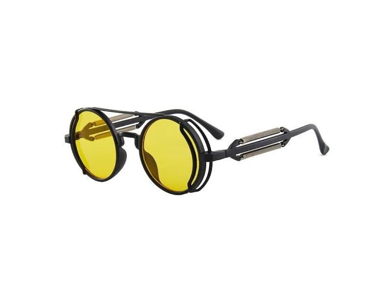 Vintage Punk Style Sunglasses Men Retro Round Alloy Frame Women Sunglasses Carousel 1
