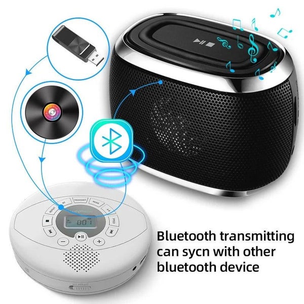 Rechargeable Portable Bluetooth CD Player - (NZ CLEARANCE) Carousel 8