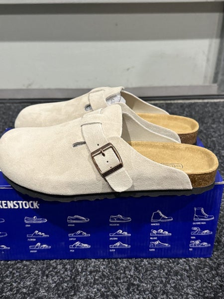 Birkenstock Women’s Clogs - Taupe Suede (Size EU 39 / UK NZ 6) Carousel 1
