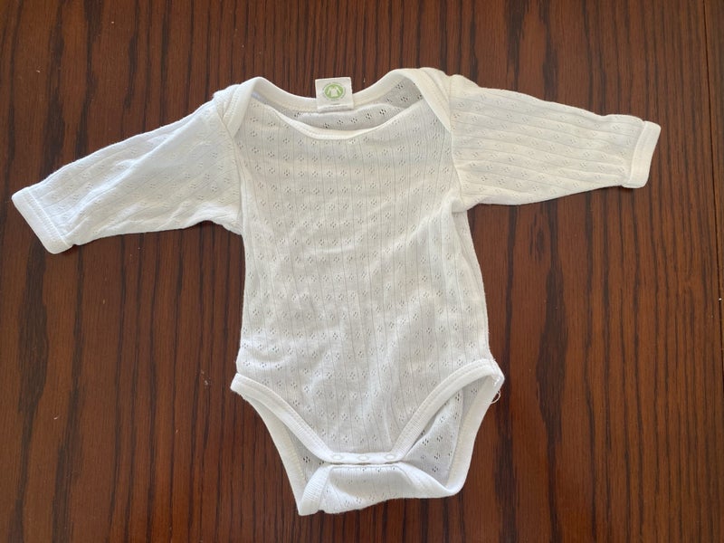 Nature Baby long sleeve natural pointelle bodysuit - newborn628638650311691121