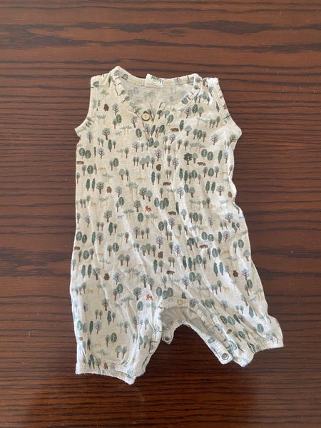 Nature Baby tree print romper - 3-6m628638650526741120