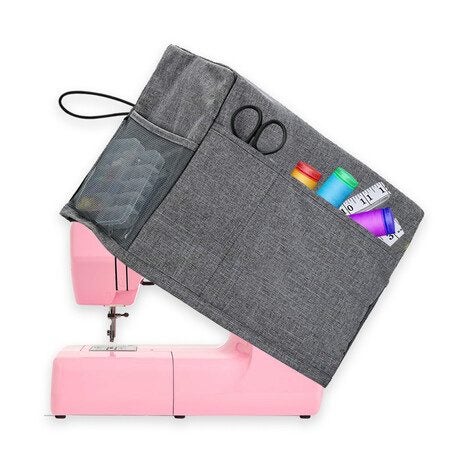 Pink 46*32*21cm Foldable Sewing Machine Dust Cover with Storage Pockets Carousel 1