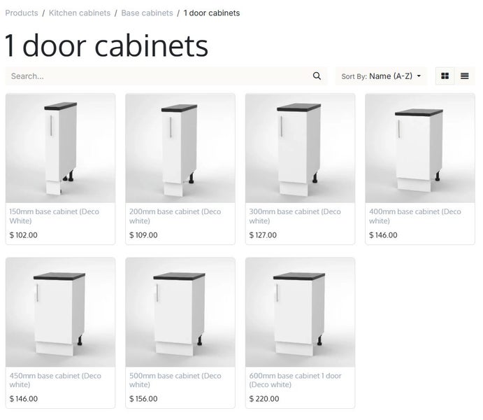 DECO SLAB WHITE - Base cabinet 1200mm Carousel 2