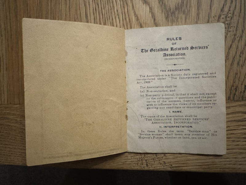 Rules of the Geraldine RSA - Extremely Rare Carousel 2