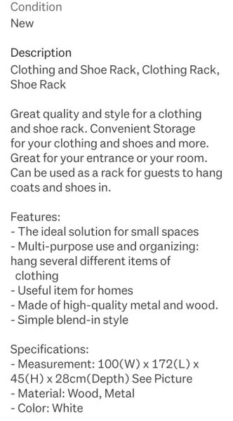 Shoe rack with seat, rusty from the company Carousel 2
