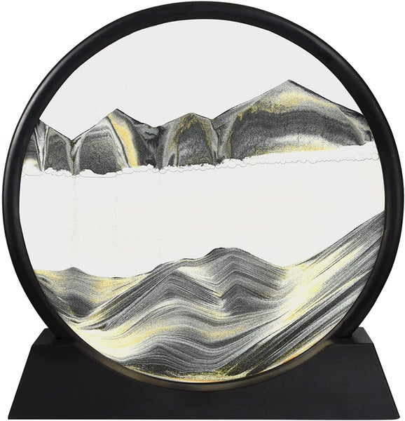 7 inches Moving Sand Art Purple Carousel 1