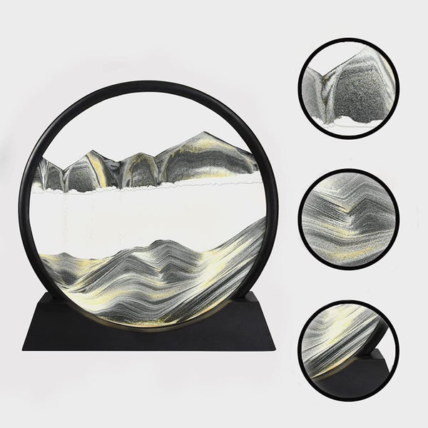 7 inches Moving Sand Art Purple Carousel 4