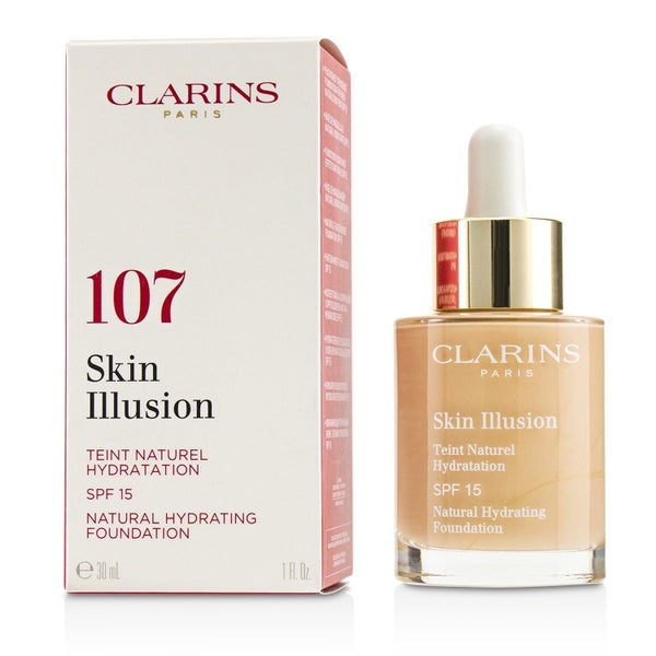 Clarins Skin Illusion Natural Hydrating Foundation SPF 15 # 107 Beige 30ml/1oz Carousel 1