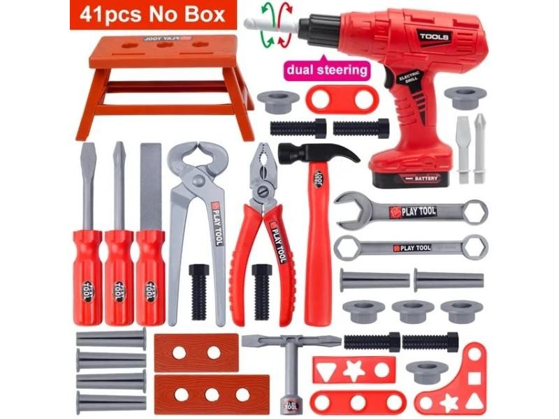 Simulated Children Toy Tool Kits Repair Tool Set Electric Drill Screwdriver Carousel 1