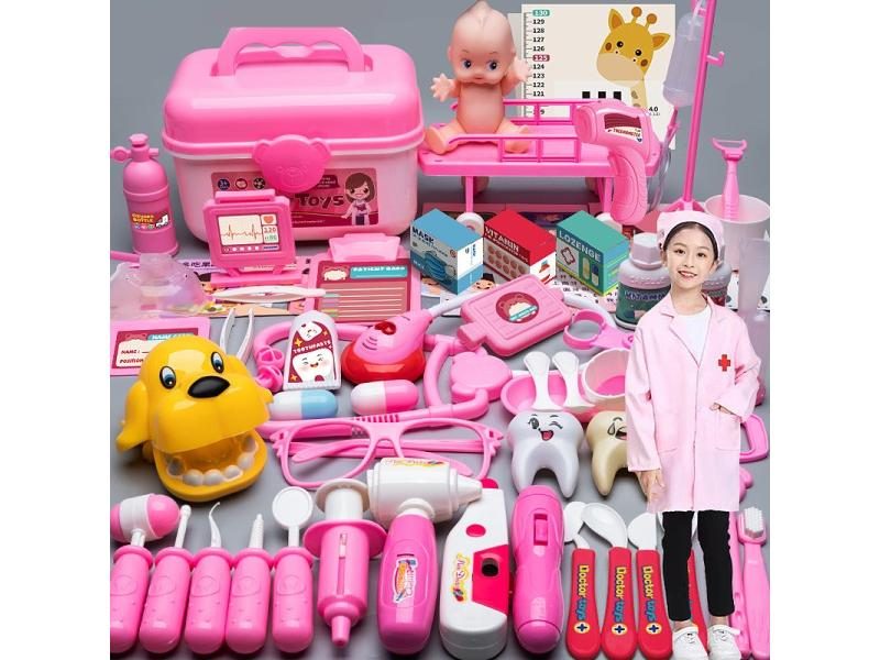 Doctor Set For Kids Pretend Play Girls Role-playing Games Hospital Accessorie Carousel 2
