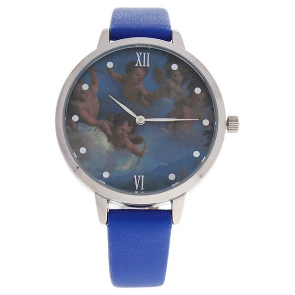 Charlotte Raffaelli CRR007 La Romance - Silver/Blue Leather Strap Watch by Ch... Carousel 1