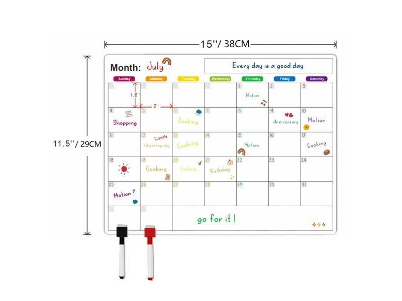 Magnetic Calendar For Fridge Monthly Weekly Planner Calendar Table Dry Erase Carousel 1