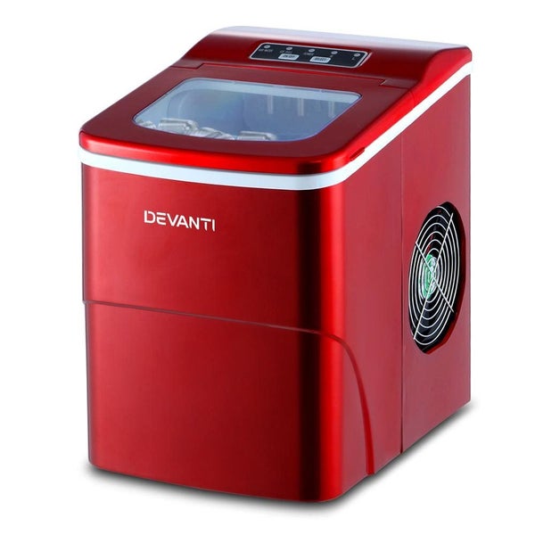 Devanti Portable Ice Cube Maker Machine 2l Home Bar Benchtop Easy Quick Red Carousel 1