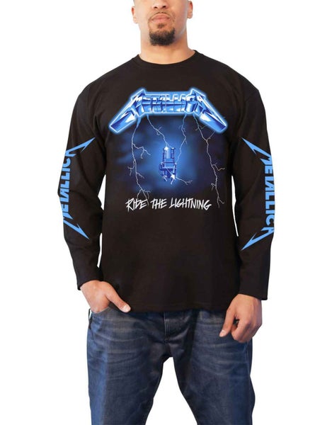 Metallica T Shirt Ride The Lightning new Official Mens Long Sleeve Carousel 1