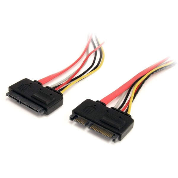 StarTech.com 12in 22 Pin SATA Power and Data Extension Cable - First End: 1 x 22 Carousel 1